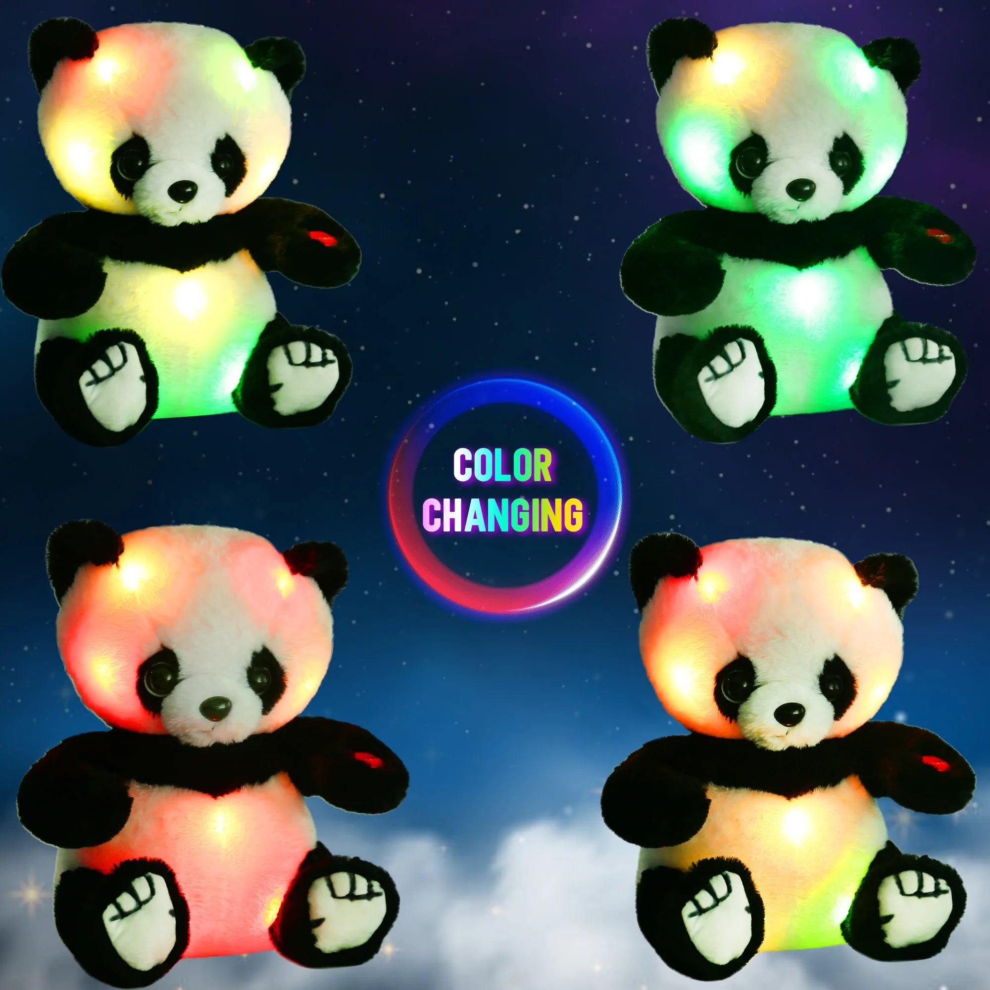 Light Up Panda Plush Toy — Kawaii Stuffed Animal with LED Light