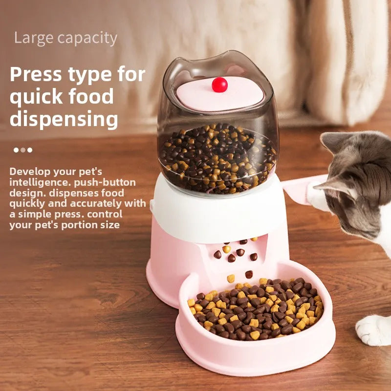 Automatic Pet Food Dispenser — Large Capacity Foot Pedal Feeder