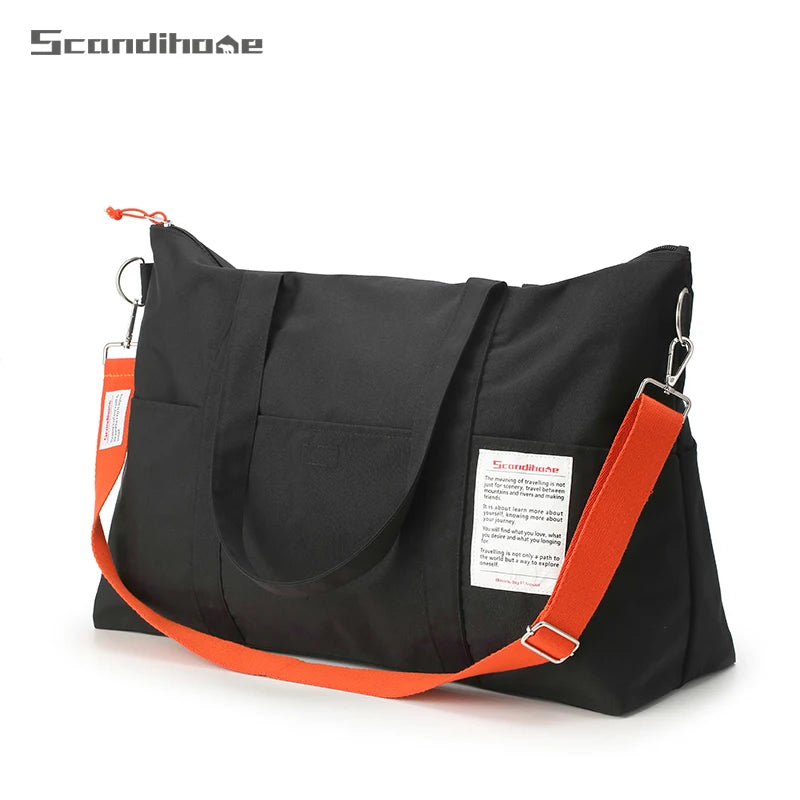 POTRAVEL.DESIGN Large Capacity Travel Duffel Bag — Multi-Pocket Weekender with Luggage Sleeve