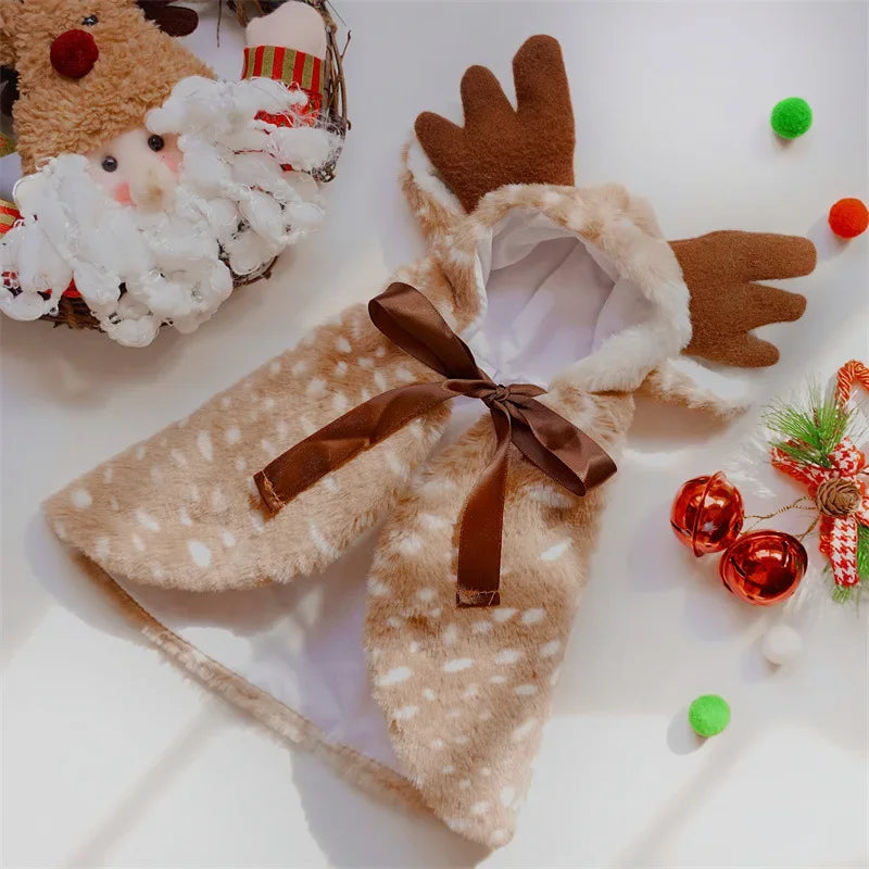 PETFRDGLOBAL Elk Cosplay Pet Costume — Festive Christmas Cloak for Cats and Dogs