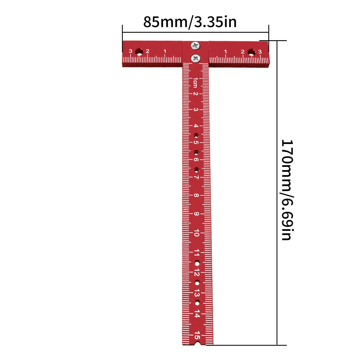 FNICEL Aluminum Alloy T-Square Ruler — Precision Drafting & Carpentry Tool
