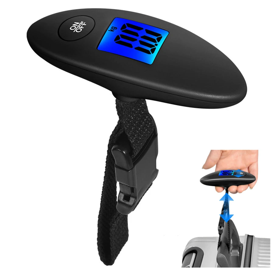 DIDA BEAR Digital Luggage Scale — Portable Hanging Scale with Blue Backlight