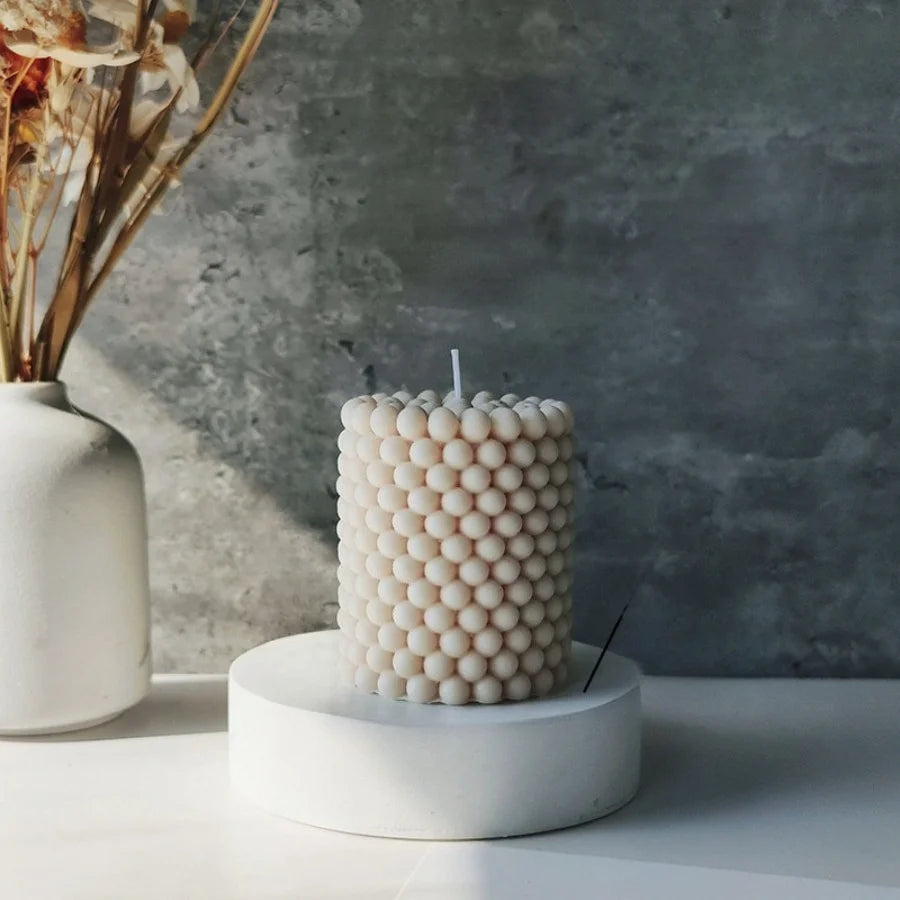 Nordic Bubble Cube Scented Candle — Soy Wax Aromatherapy Decor
