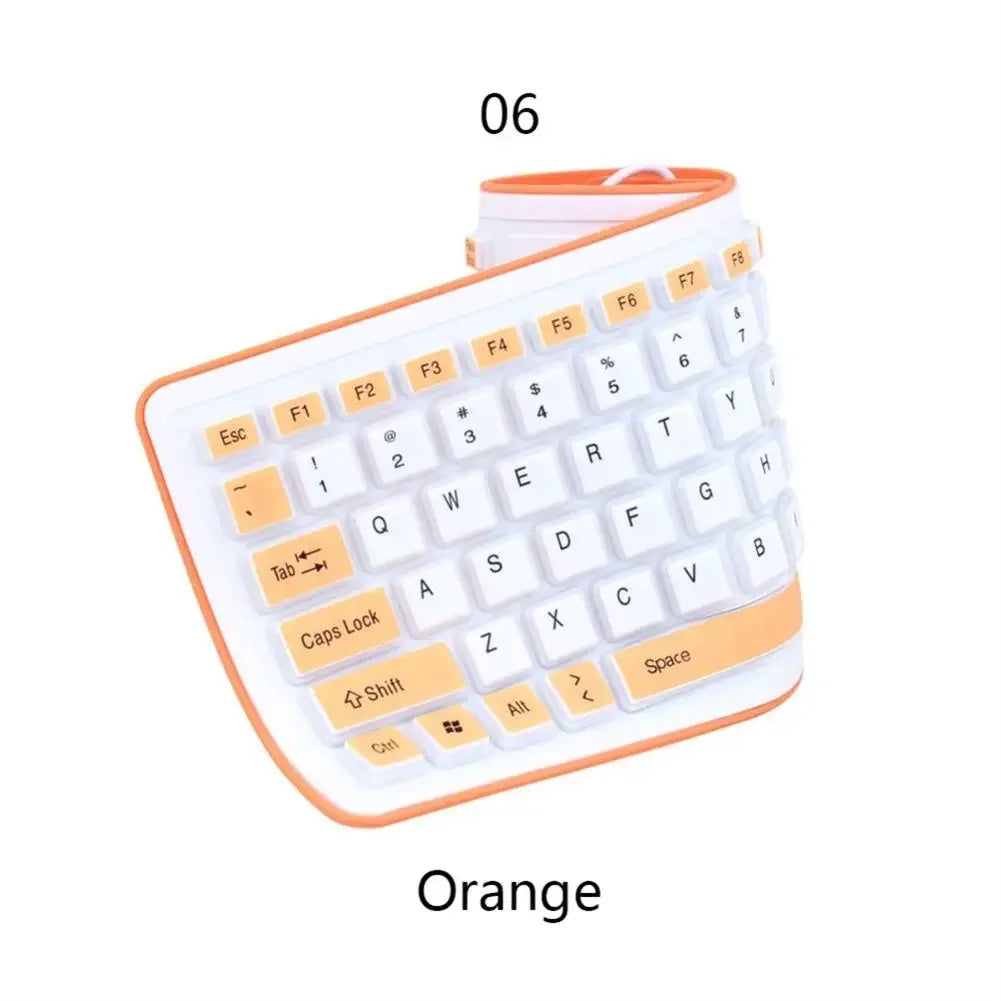 Portable Silicone Keyboard — Foldable Waterproof USB Computer Keyboard