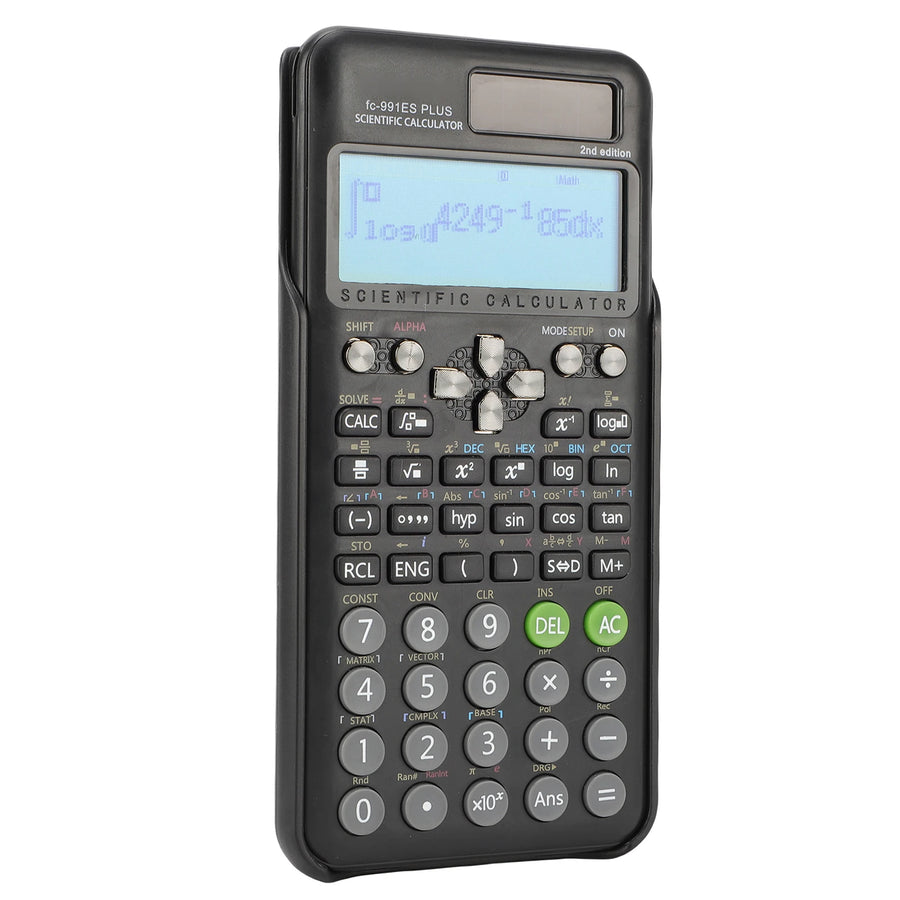 Scientific Math Calculator — 417 Functions with 10+2 Digit Display