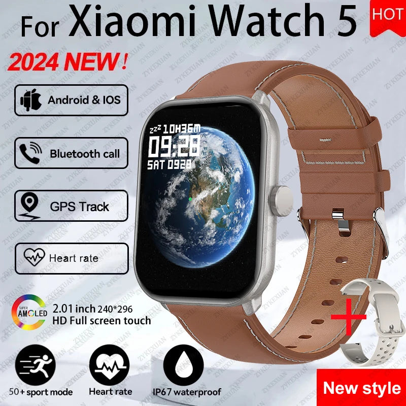 BOXUXING Smart Watch 5 — HD AMOLED Display & Bluetooth Calling