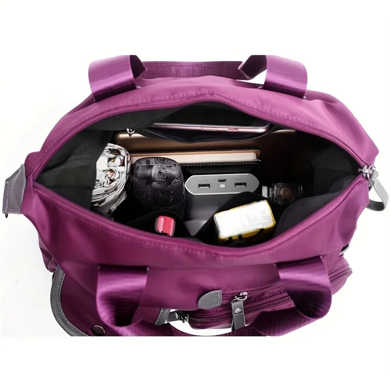 FXZLLQ Women's Nylon Tote Bag — Large Capacity Multi-Pocket Shoulder Bag