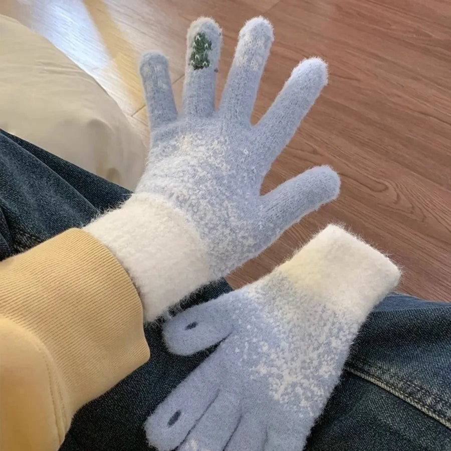 Women's Knit Winter Gloves — Warm Touch Screen Patterned Mittens