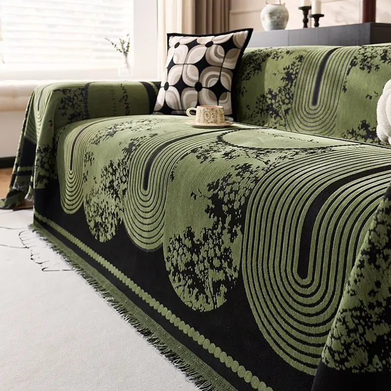 Thickened Jacquard Sofa Cover — Non-Slip Anti-Scratch Furniture Blanket