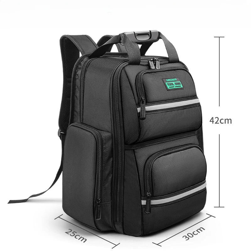 OLOEY Professional Tool Backpack — Heavy Duty Organizer for Electricians & Carpentry