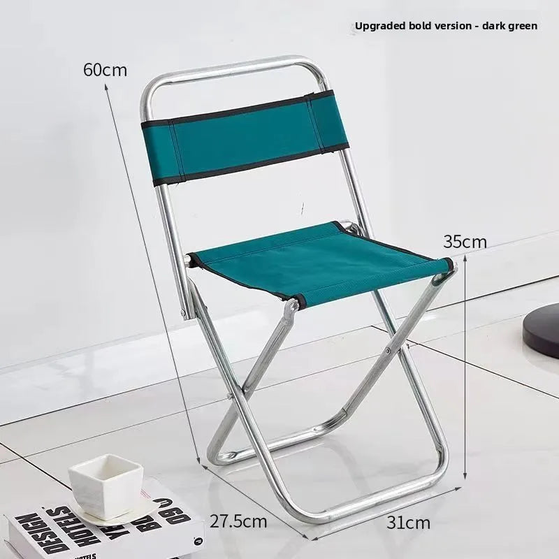 Folding Outdoor Fishing Chair — Portable Seat with Retractable Backrest