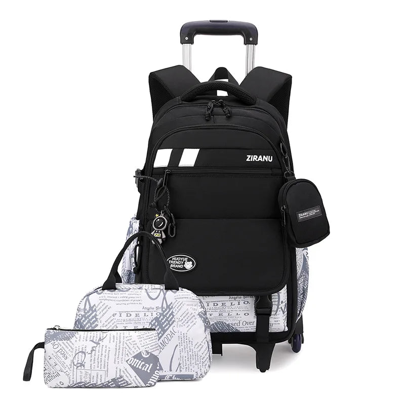 Children's Wheeled School Backpack — Rolling Trolley Bag for Students