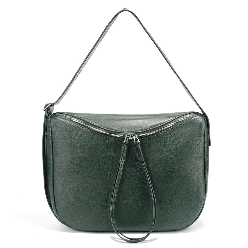 ZENCY Soft Leather Hobo Bag — Large Capacity Shoulder Bag for Work & Travel