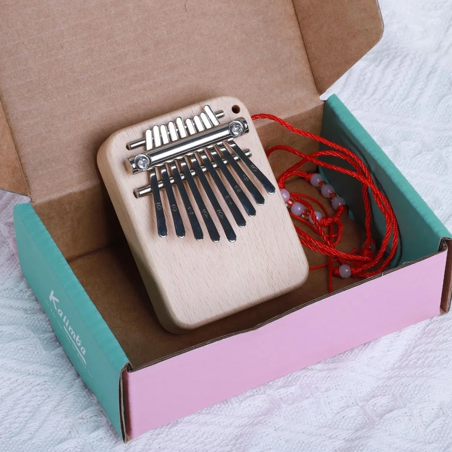 9 Key Wooden Thumb Piano — Portable Mini Finger Instrument for Beginners