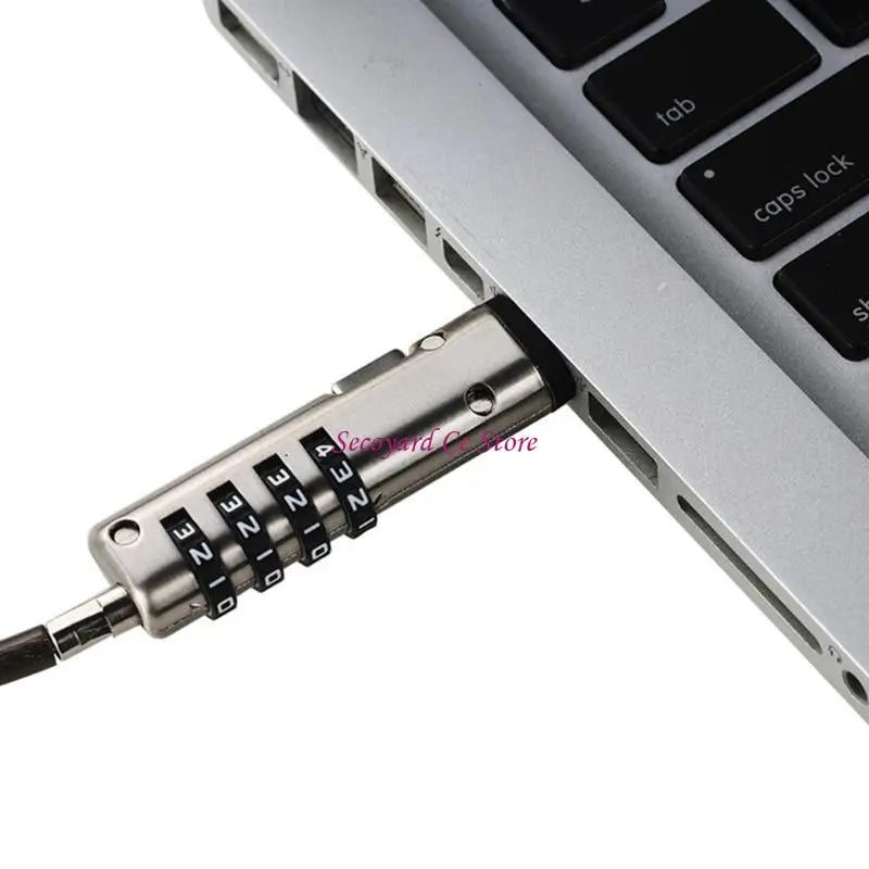 Universal USB Laptop Security Lock — Anti-Theft Cable with 4-Digit Combination