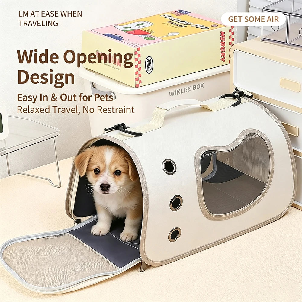 Portable Pet Carrier Bag — Breathable Travel Handbag for Cats and Small Dogs
