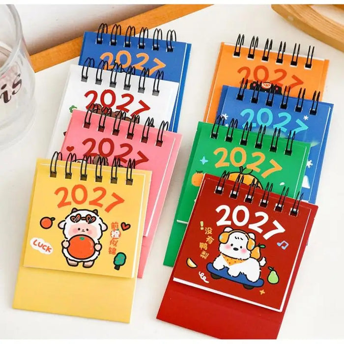 2027 Mini Desk Calendar — Portable Daily Planner for Home and Office