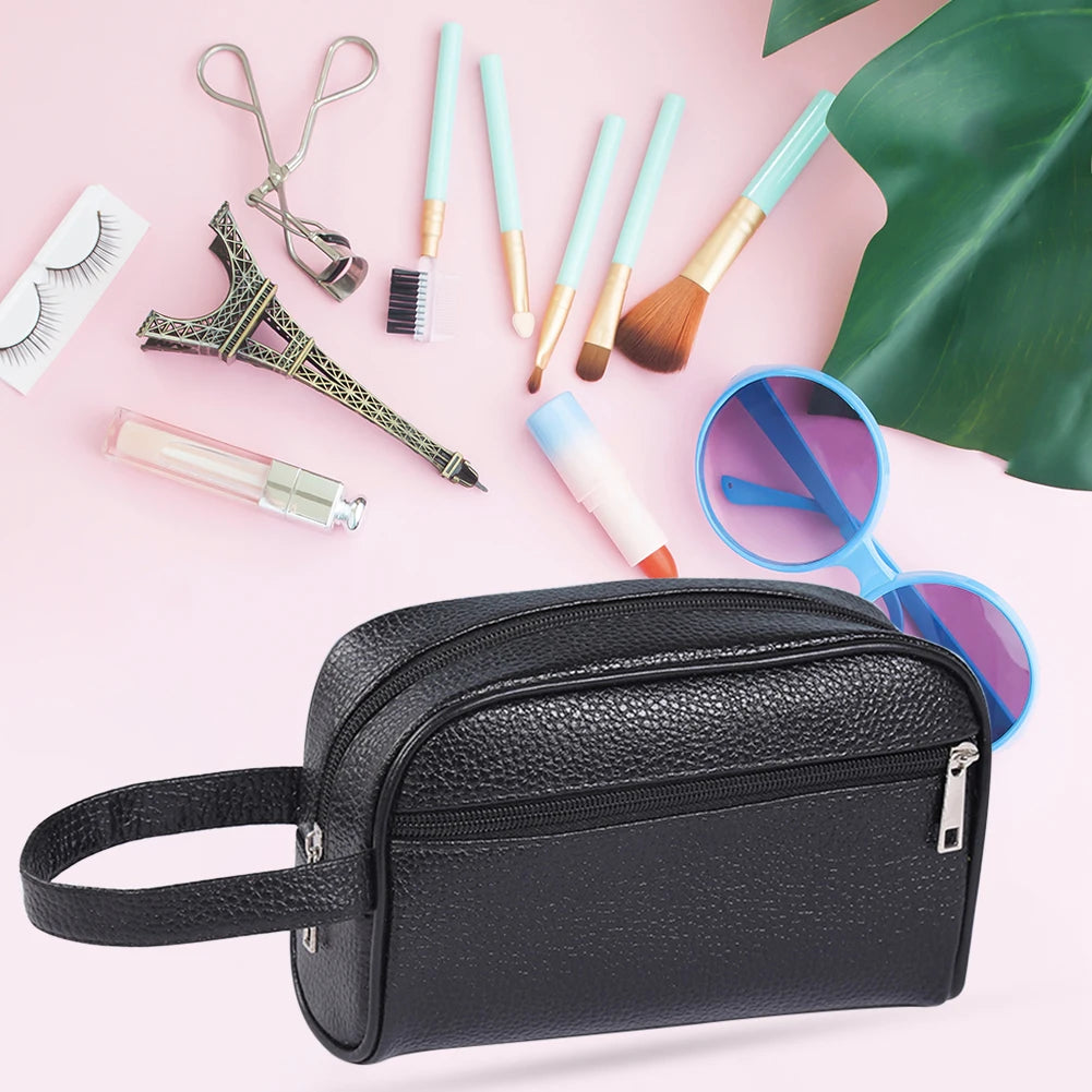 Men's PU Leather Clutch Bag — Business Wristlet & Phone Pouch