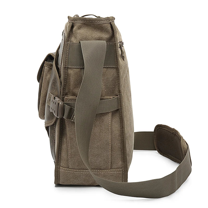 IGETBAG Canvas Messenger Bag — Casual Business Shoulder Satchel