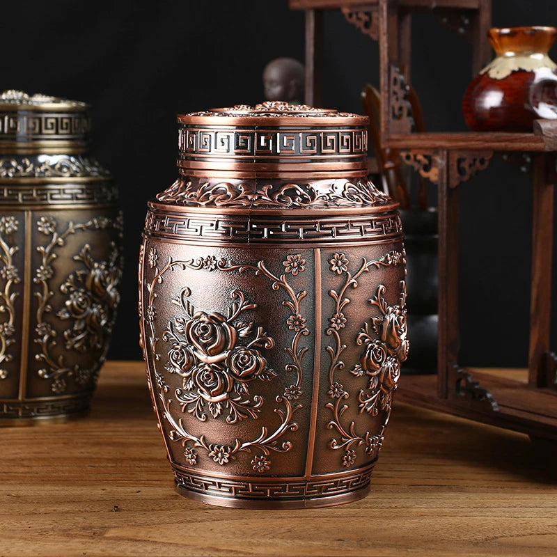Metal Pet Memorial Urn — Keepsake Cremation Box for Small Animals