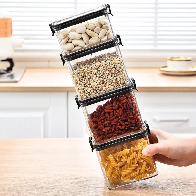 Sealed Kitchen Grain Storage Jars — Moisture-Proof Food Organizers