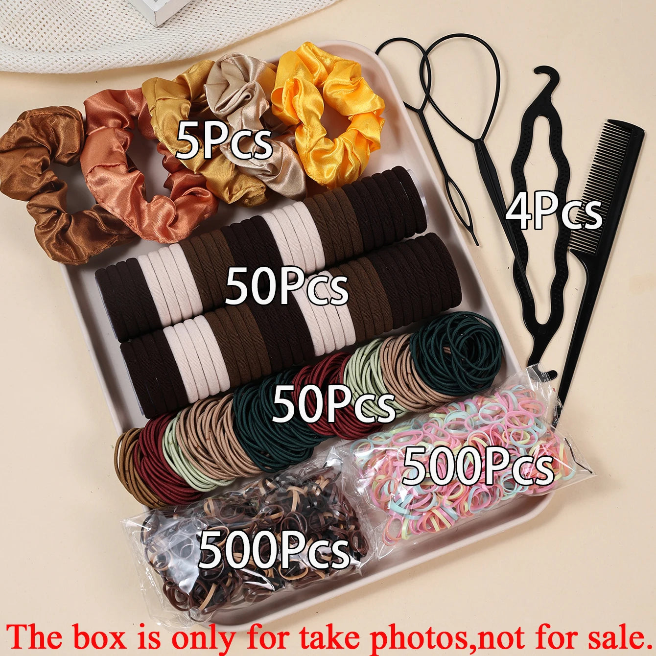 Xihui Women's Hair Accessory Set — 1109pc Elastic Scrunchies and Ties