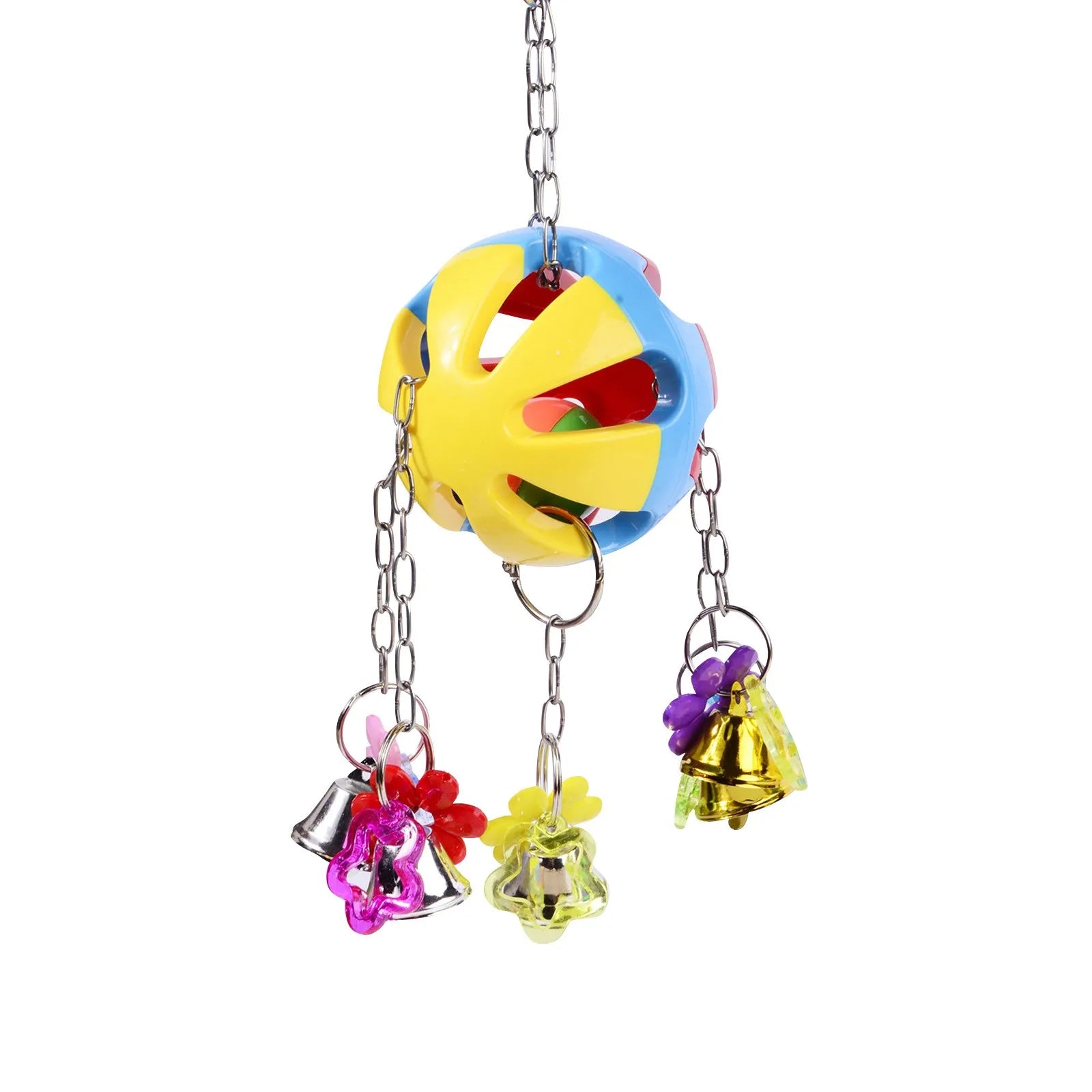 Colorful Bird Bell Ball — Interactive Chew Toy for Small Parakeets