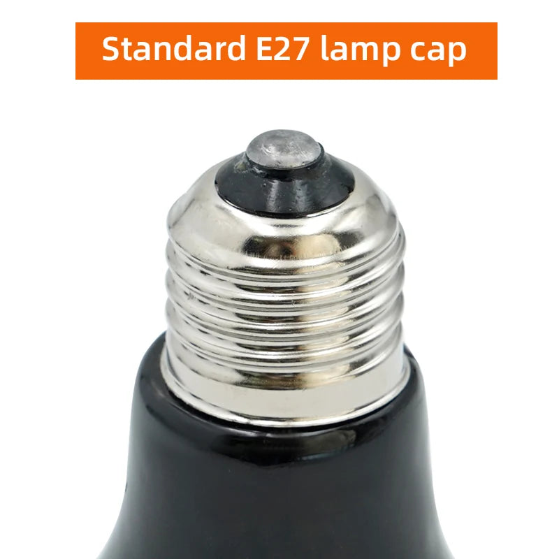 JIECARE Ceramic Infrared Heat Lamp — E27 Pet Brooder & Reptile Emitter