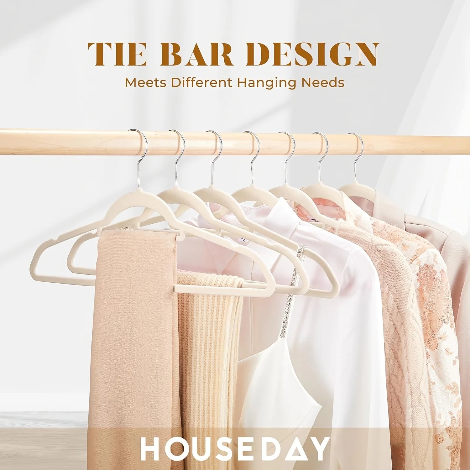 Velvet Flocked Clothing Hangers — Non-Slip Space Saving Closet Organizer