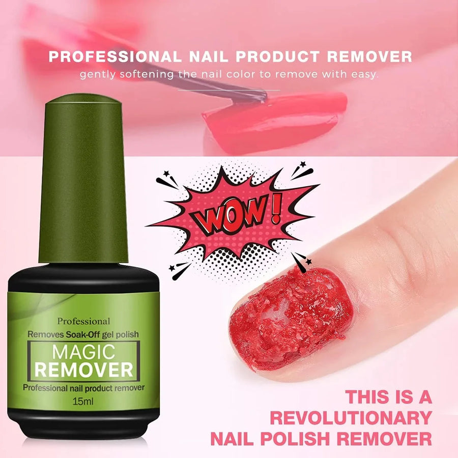 Fast Acting Gel Polish Remover — Professional Soak Off Formula, 15ml