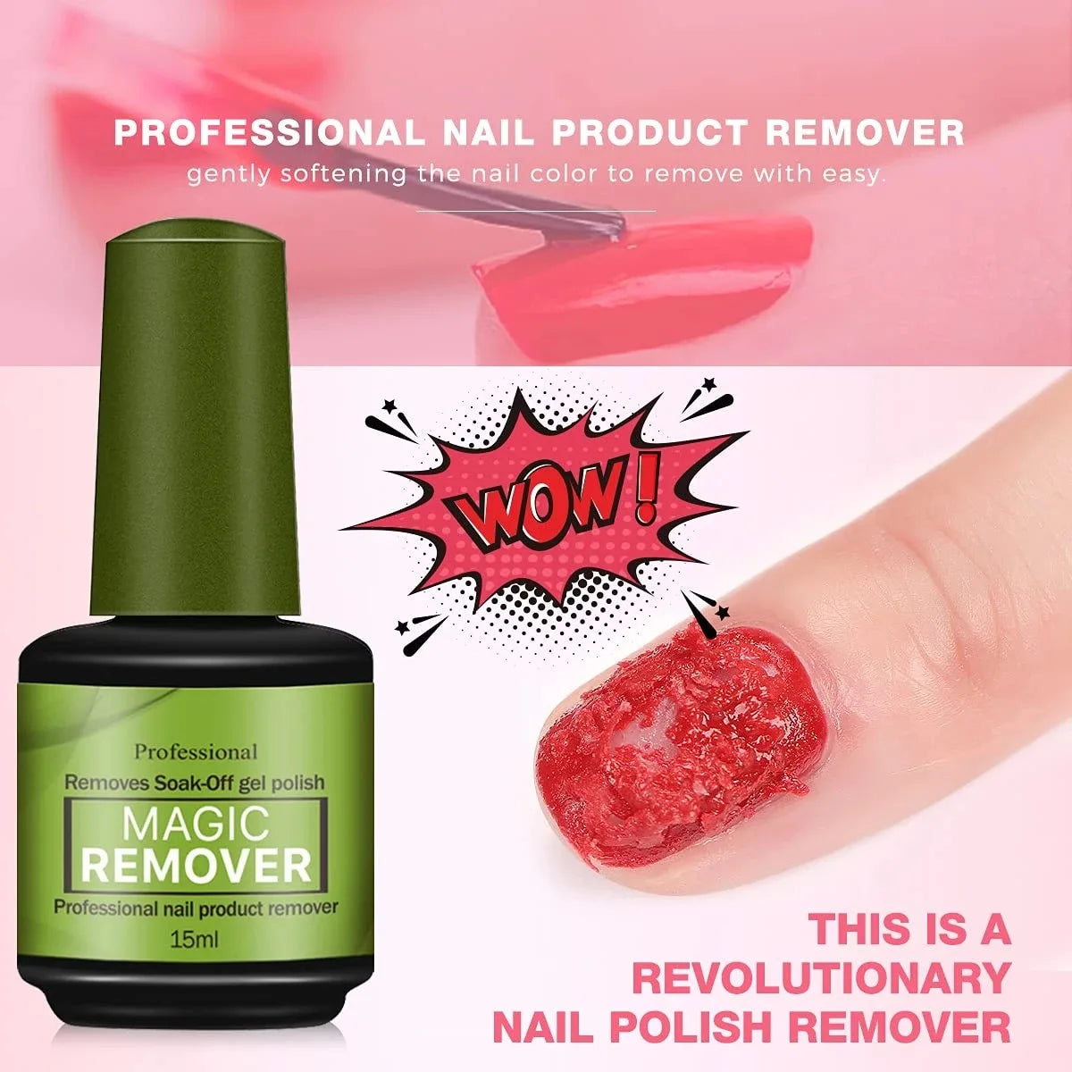 Fast Acting Gel Polish Remover — Professional Soak Off Formula, 15ml