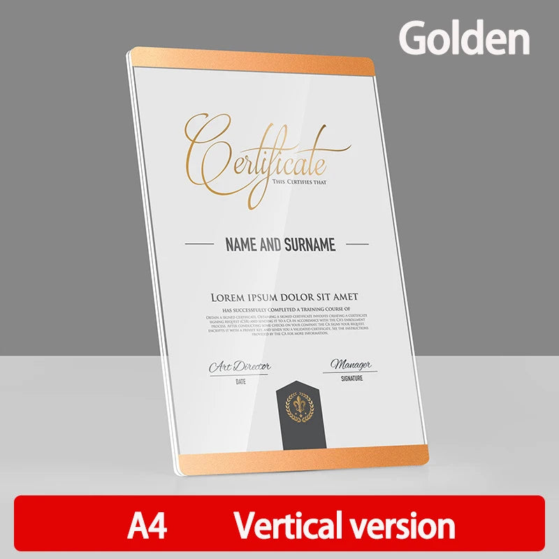 ZHOUZHI Acrylic Sign Holder — Professional Menu and Certificate Display Stand