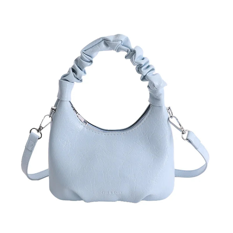 miflame Women's Pleated Crossbody Bag — Chic Top Handle Shoulder Bag