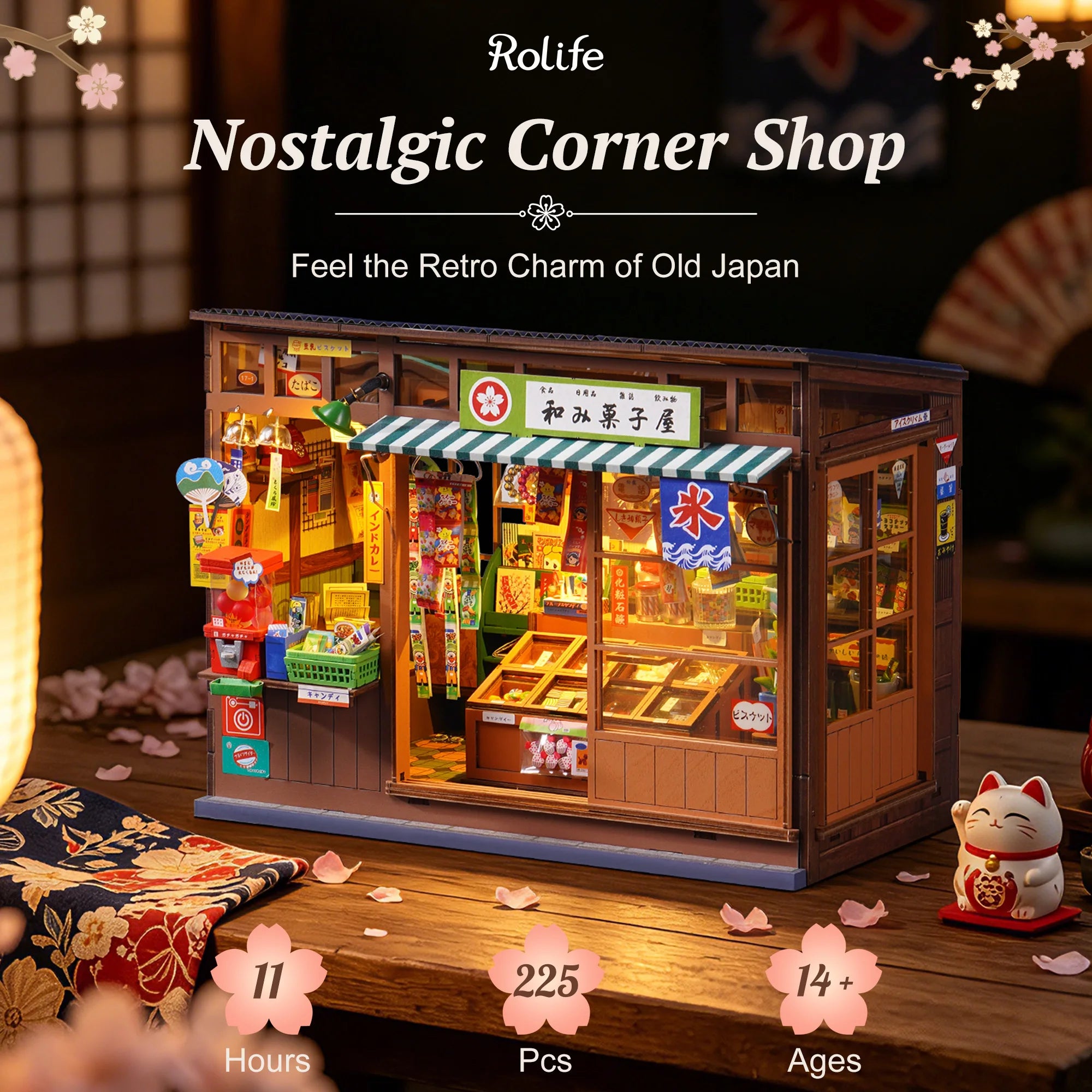 Rolife DIY Book Nook Kit — Nostalgic Japanese Corner Shop 3D Puzzle