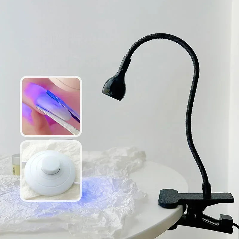 UV LED Nail Dryer Lamp — Desktop Gel Polish Curing Tool with Foot Pedal