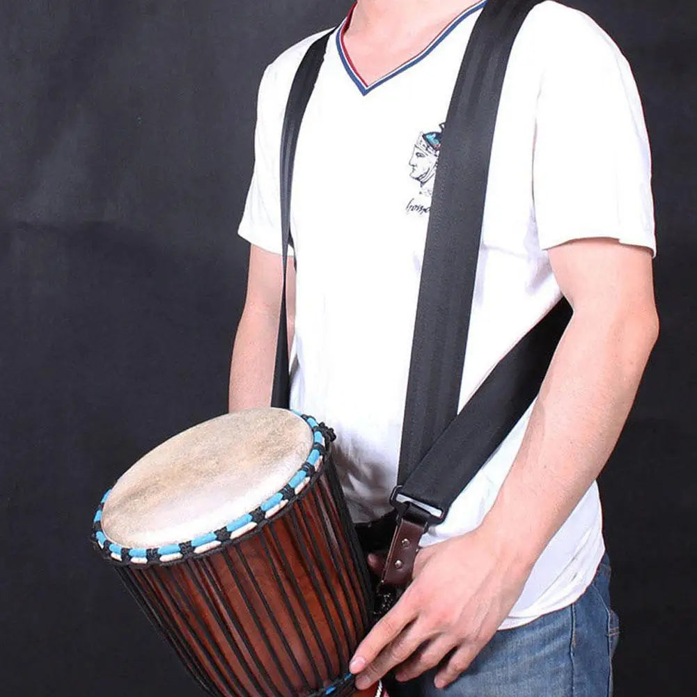 Adjustable African Hand Drum Shoulder Straps — Durable Polyester Percussion Belt