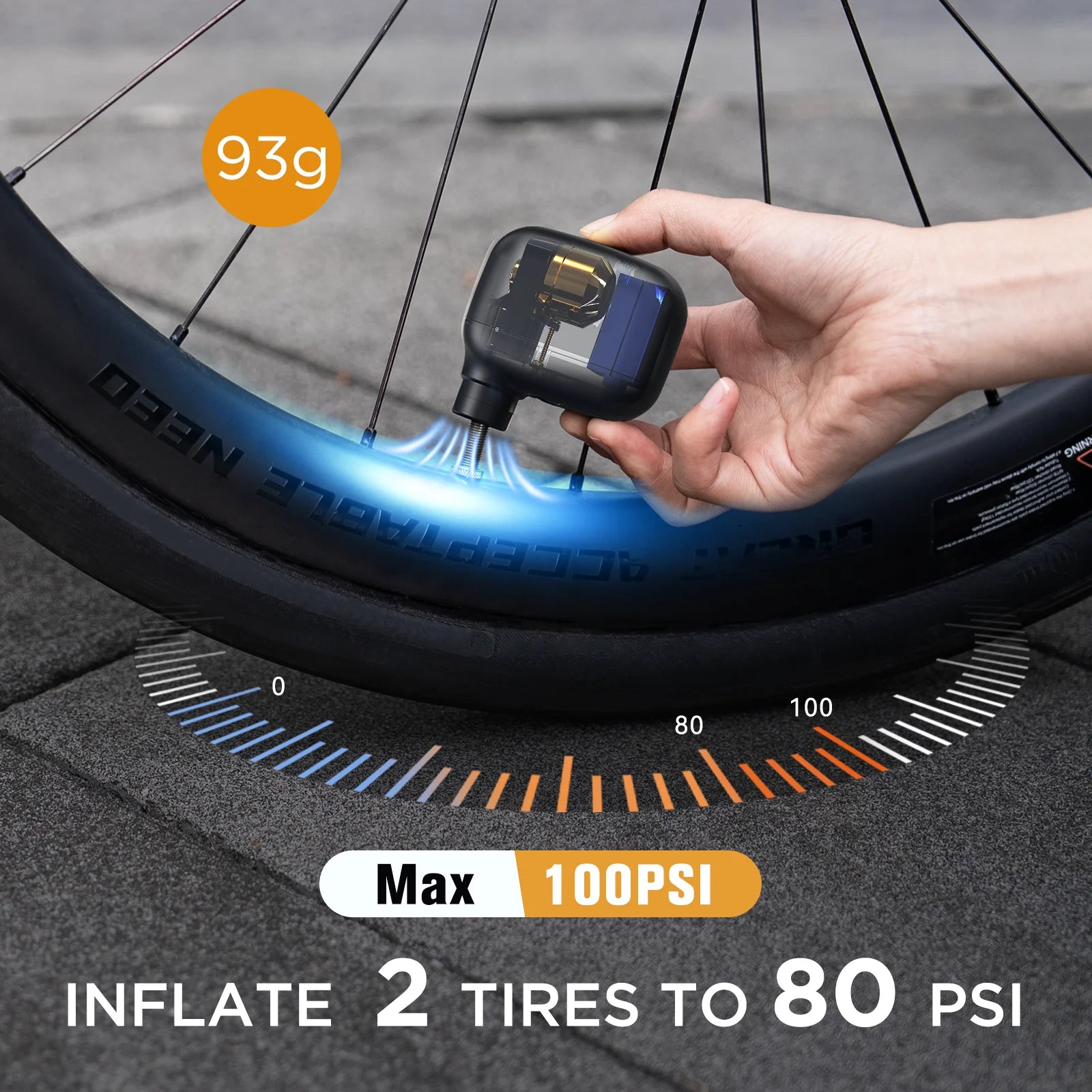 AIRBANK Pocket SE Mini Electric Pump — Portable Cordless Tire Inflator