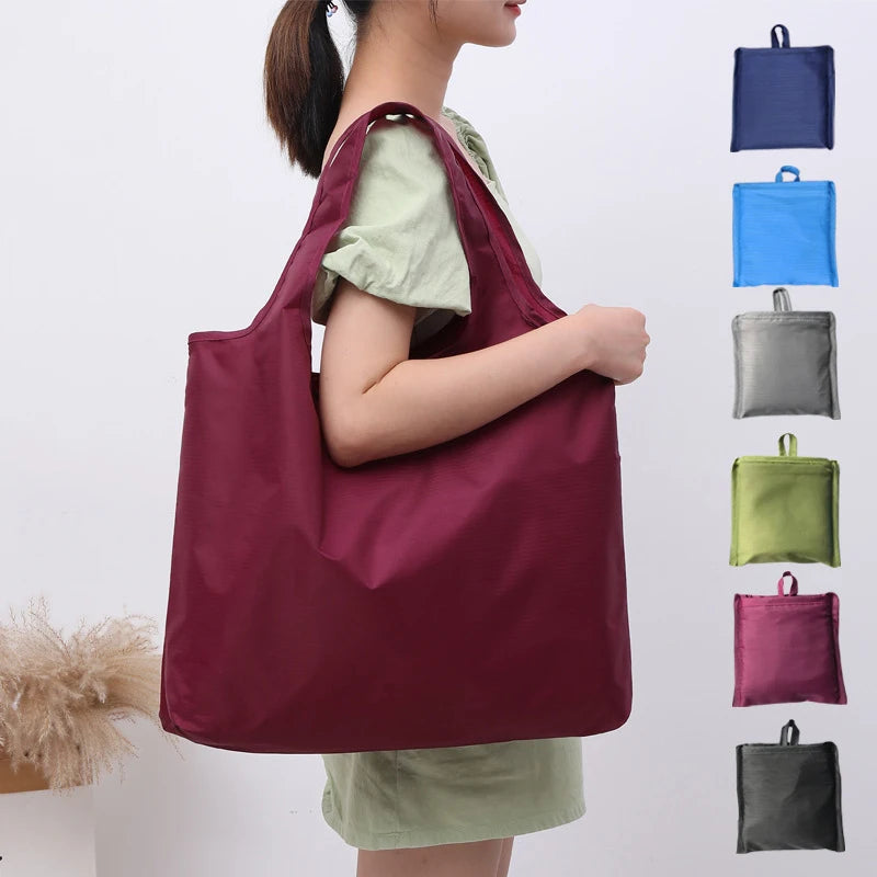 Foldable Reusable Shopping Bag — Large Capacity Eco-Friendly Tote