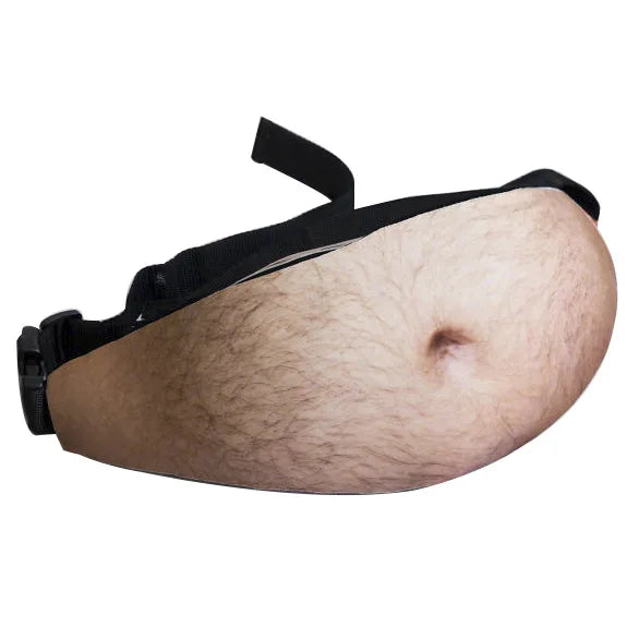 Realistic Fake Big Belly Waist Bag — Funny Prank Costume Prop