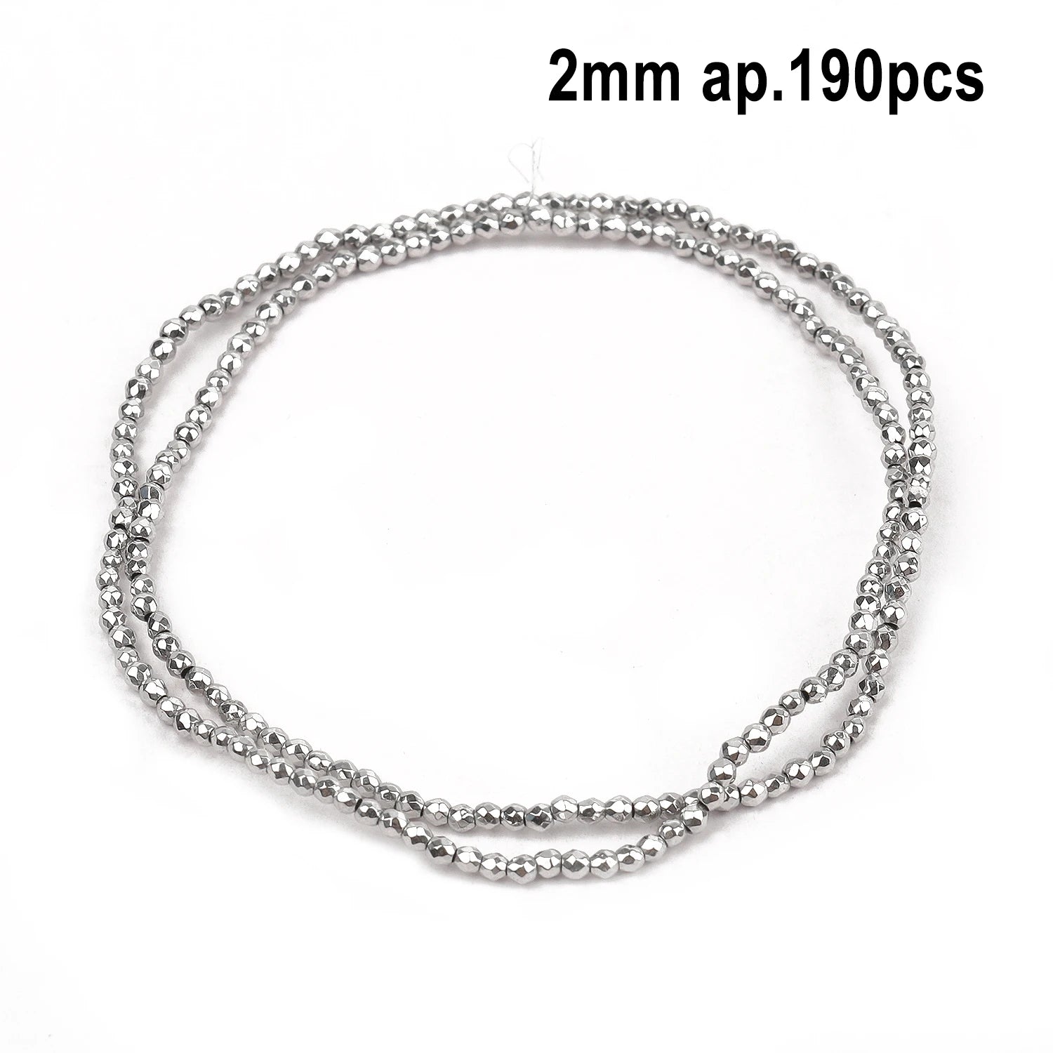 Rhodium Plated Hematite Beads — Geometric Jewelry Making Charms