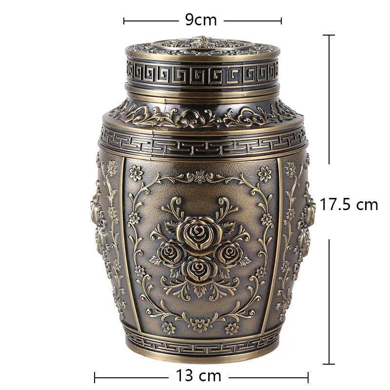 Metal Pet Memorial Urn — Keepsake Cremation Box for Small Animals