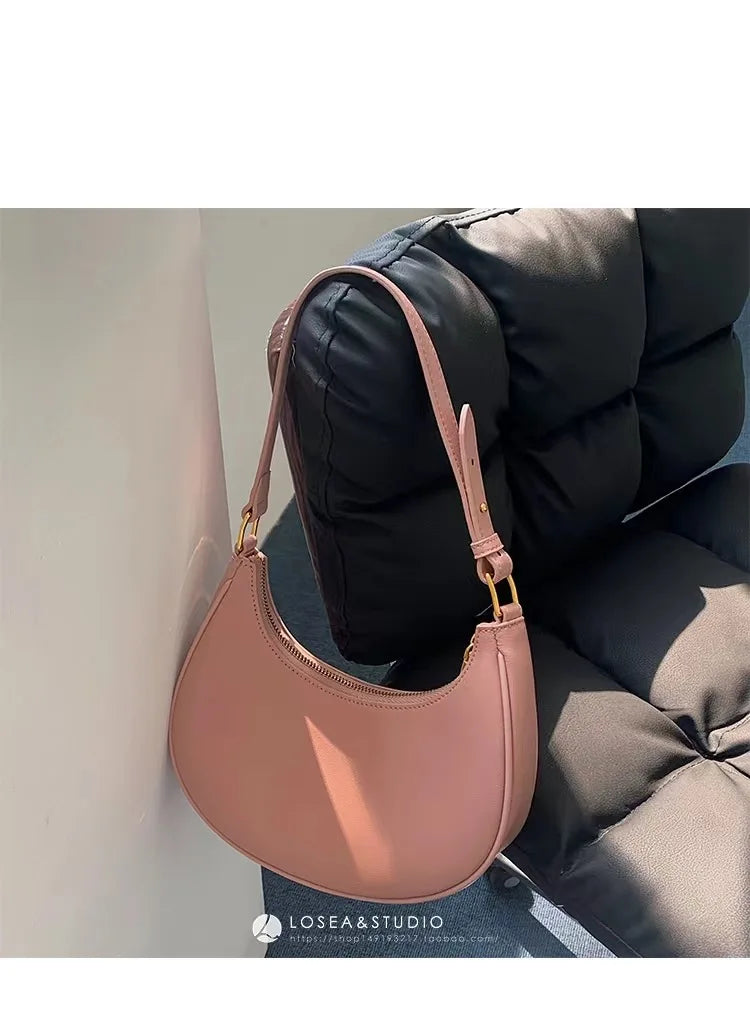 Women's PU Leather Clutch Handbag — Chic Underarm Shoulder Bag