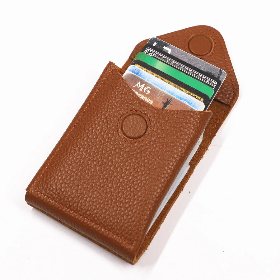 ztellhim Genuine Leather Slim Wallet — Vintage Full Grain Cowhide Card Holder