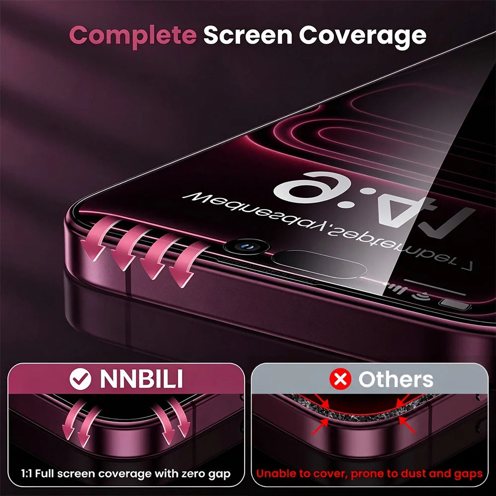 NNBILI Privacy Screen Protector — Tempered Glass Anti-Spy Film