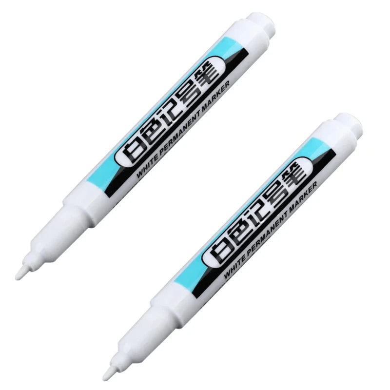 HOPK White Permanent Marker Pens — Multi-Surface Paint Pen Set