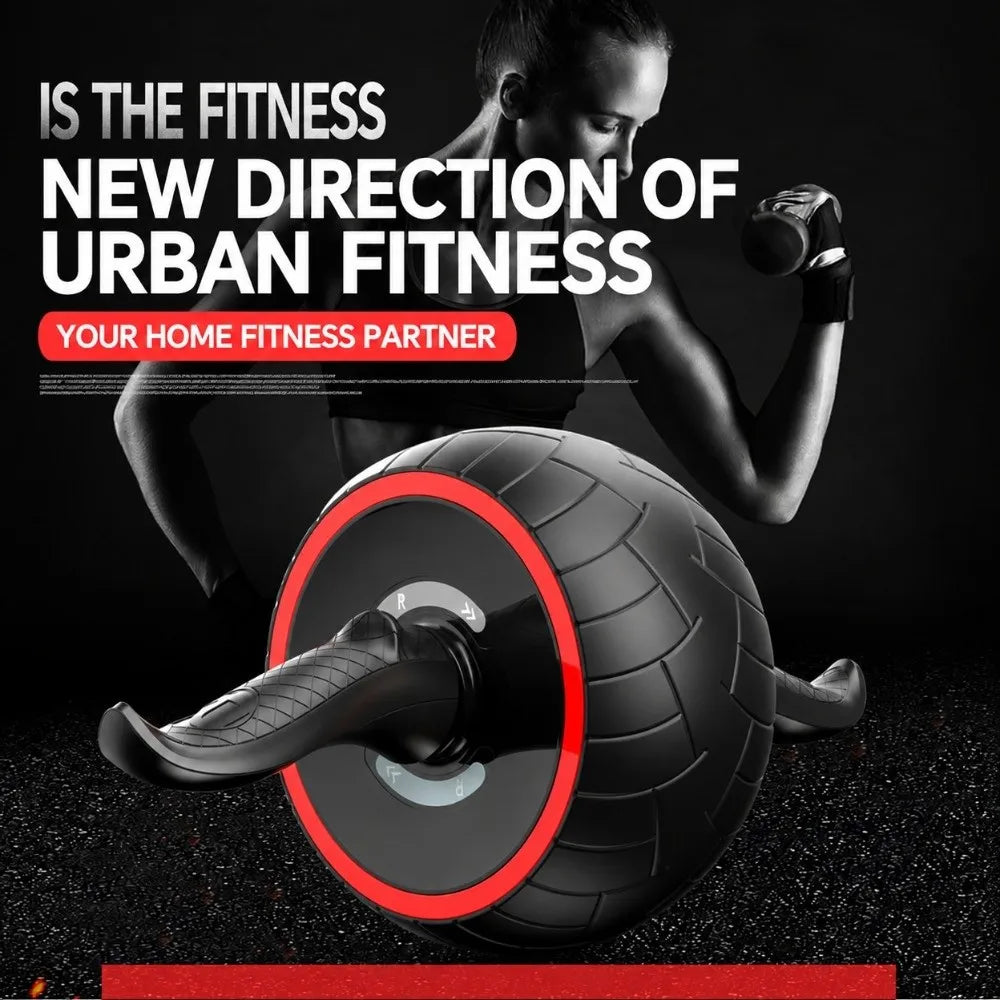 Rebound Spring Assist Ab Roller — Core Strength Training Wheel with Brake