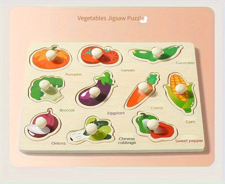 Wooden Geometry Shape Matching Board — Early Education Montessori Puzzle