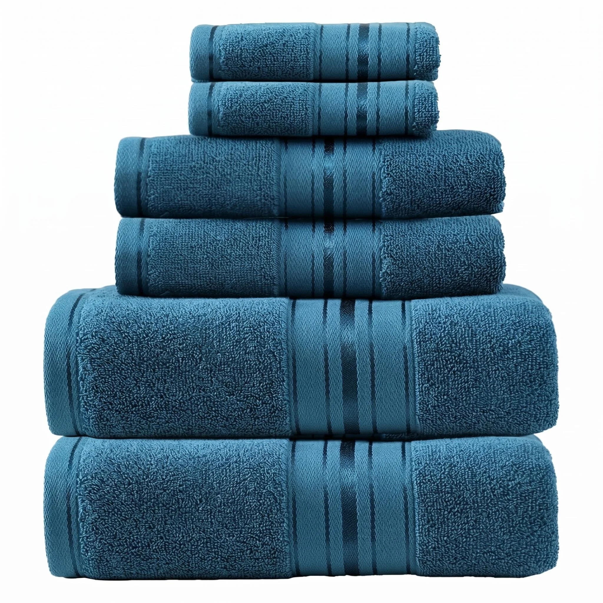 Luxury 6-Piece Cotton Towel Set — Super Absorbent Bathroom Collection