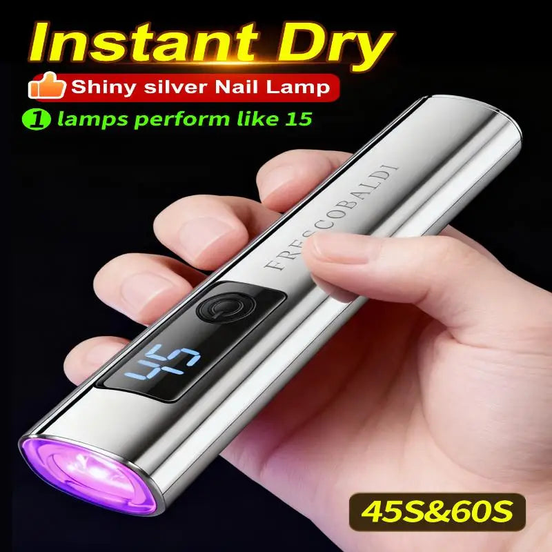 Portable UV LED Nail Lamp — Handheld Gel Curing Device for DIY Art