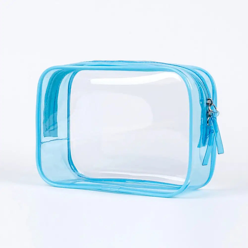 Transparent PVC Cosmetic Bag — Waterproof Travel Makeup Pouch